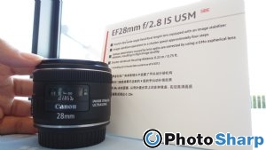 新鏡頭 EF28mm F/2.8 最近拍攝距離可達 0.23m